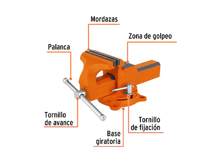 Prensa de banco tipo Europeo Truper 100240, hierro nodular, 5'