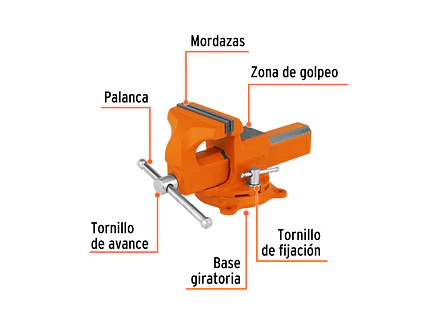 Prensa de banco tipo Europeo Truper 100199, hierro nodular, 4'