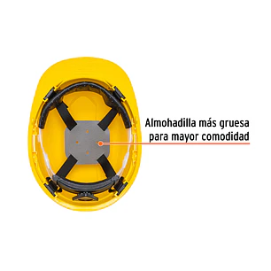 Casco de seguridad color amarillo Truper 14294