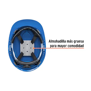 Casco de seguridad color azul Truper 10371