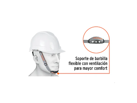Barbuquejo con barbilla para casco de seguridad industrial Truper 12338 - Foto 2 | aztools.co