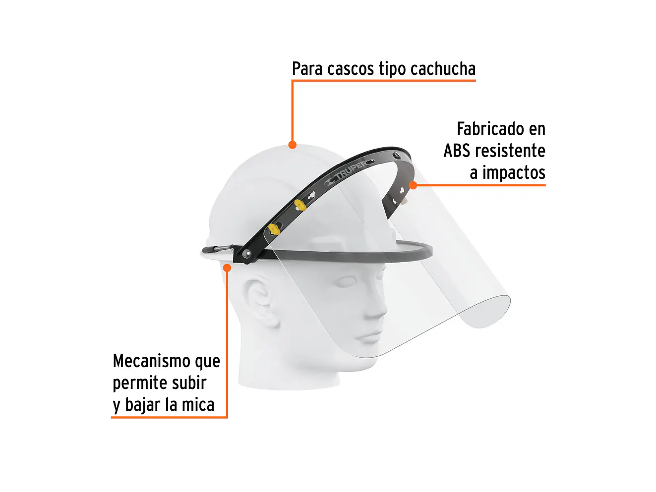 Adaptador Facial Truper 14318 para Casco - Foto 2 | aztools.co