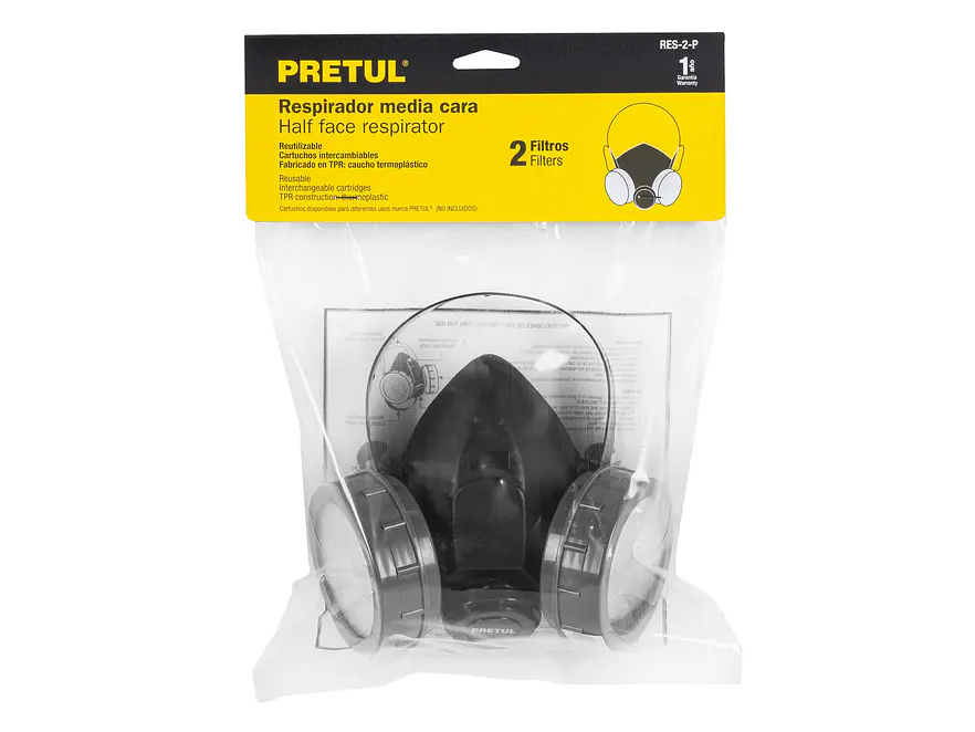 Respirador Pretul 23391 Sin Cartucho, 2 filtros - Foto 3 | aztools.co
