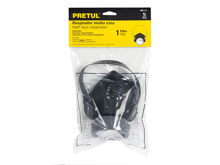 Respirador sin cartucho, 1 filtro, Pretul 23390 - Foto 3 | aztools.co