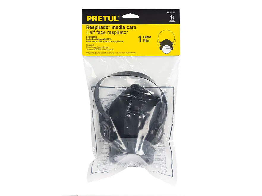 Respirador sin cartucho, 1 filtro, Pretul 23390 - Foto 3 | aztools.co