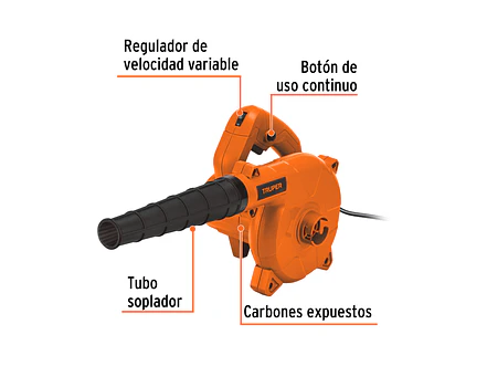 Sopladora/Aspiradora Eléctrica Truper 103019, de 650 W - Foto 2 | aztools.co