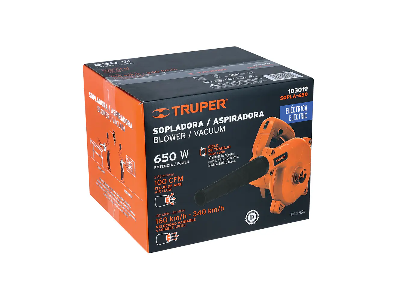 Sopladora/Aspiradora Eléctrica Truper 103019, de 650 W - Foto 4 | aztools.co
