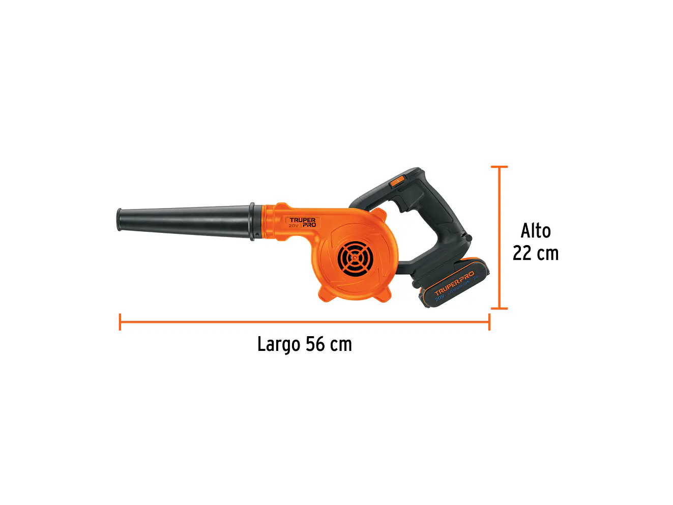 Sopladora para Taller Truper 103265, 20V, 1 Batería 2Ah - Foto 3 | aztools.co