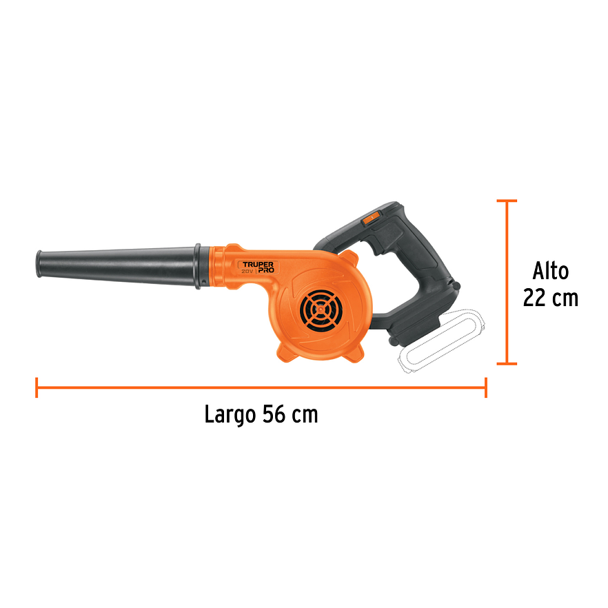 Sopladora para Taller Truper 103266, 20V, Sin Accesorios - Foto 3 | aztools.co