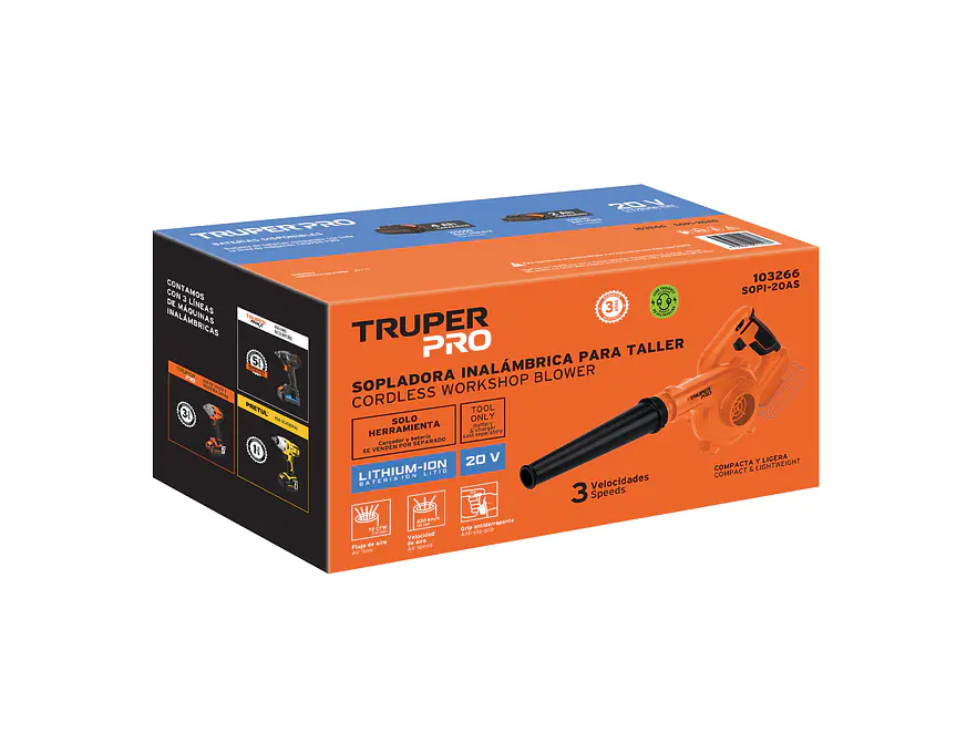 Sopladora para Taller Truper 103266, 20V, Sin Accesorios - Foto 4 | aztools.co
