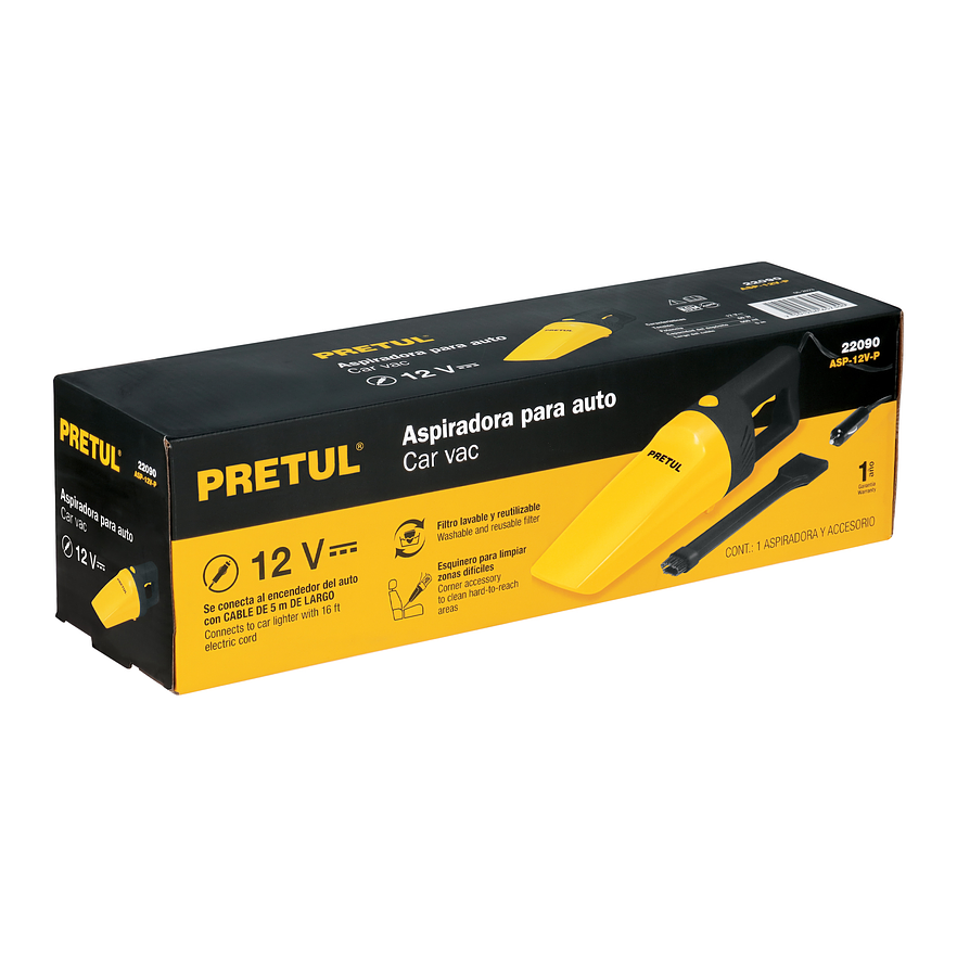 Aspiradora para auto Pretul 22090 de 12 volts - Foto 4 | aztools.co