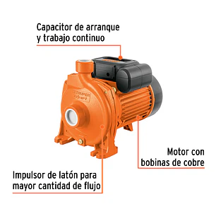 Bomba Centrífuga para Agua Truper 10066, 2 HP, Modelo Europeo