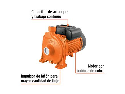 Bomba Centrífuga para Agua Truper 10066, 2 HP, Modelo Europeo - Foto 2 | aztools.co