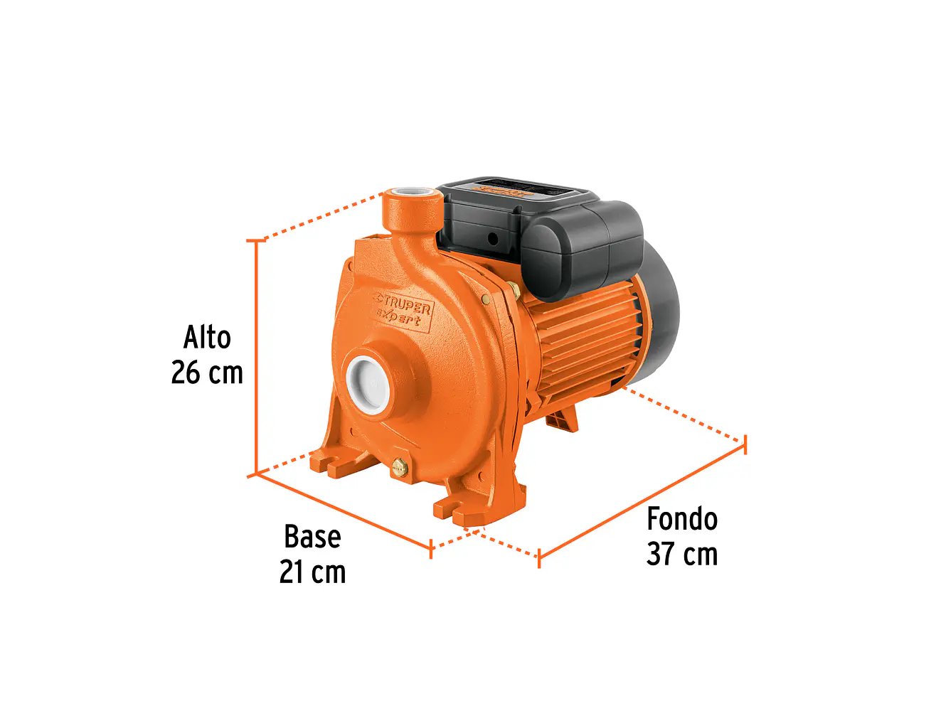 Bomba Centrífuga para Agua Truper 10066, 2 HP, Modelo Europeo - Foto 5 | aztools.co