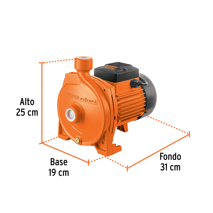 Bomba Centrífuga para Agua Truper 10074, 1 HP, Modelo Europeo - Foto 5 | aztools.co