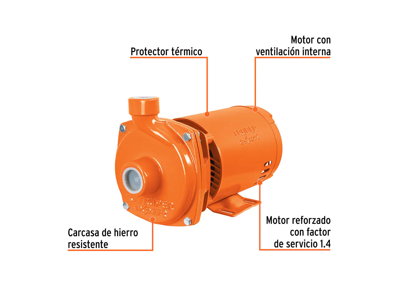 Bomba Centrífuga para Agua Truper 100433, 1 HP - Foto 2 | aztools.co