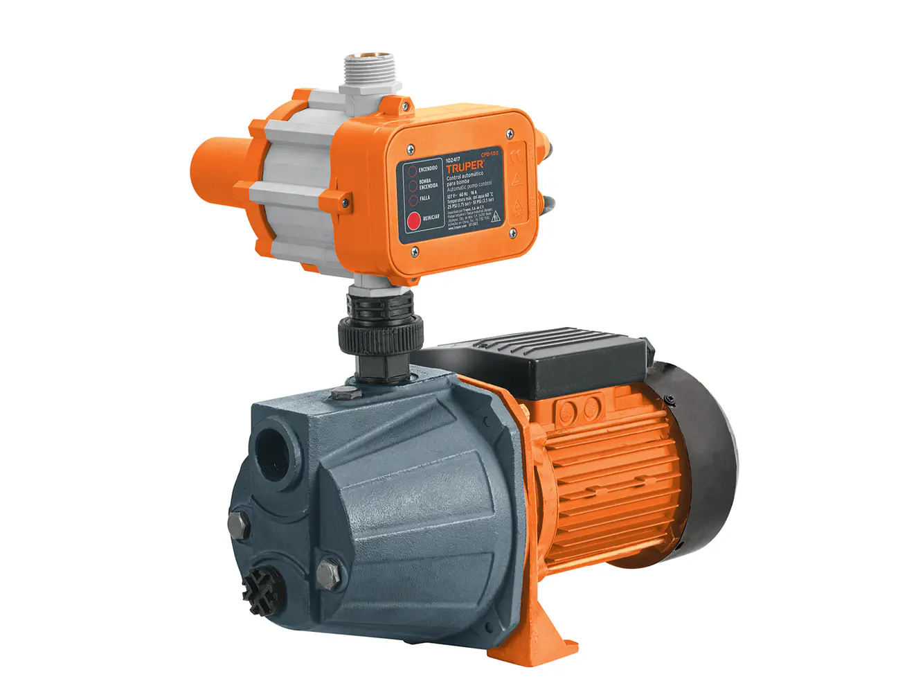 Bomba Presurizadora Jet Truper PRE-1 102855 1 HP 50m Altura 2 Servicios 110V - Foto 1 | aztools.co