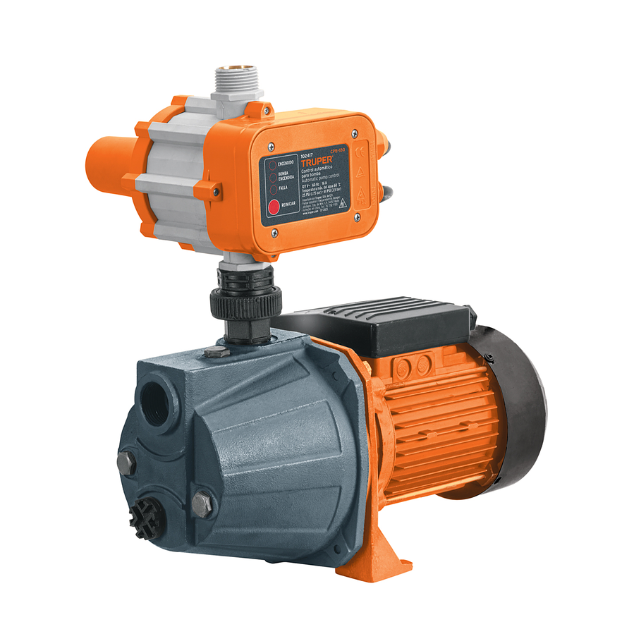 Bomba Presurizadora Jet Truper PRE-1 102855 1 HP 50m Altura 2 Servicios 110V - Foto 1 | aztools.co