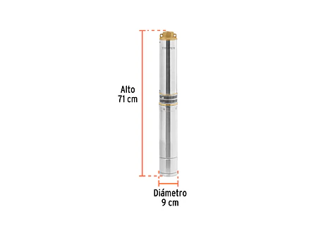 Bomba de Agua Sumergible Tipo Bala TRUPER 102975 1 HP (220V) - Foto 3 | aztools.co