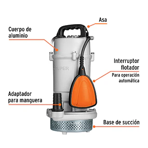 Bomba Sumergible para Agua Limpia Truper 15003