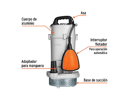 Bomba Sumergible para Agua Limpia Truper 15003 - Foto 2 | aztools.co