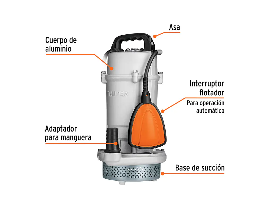 Bomba Sumergible para Agua Limpia Truper 15003 - Foto 2 | aztools.co