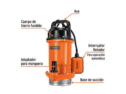 Bomba Sumergible para Agua Truper 100171, 1 HP - Foto 2 | aztools.co