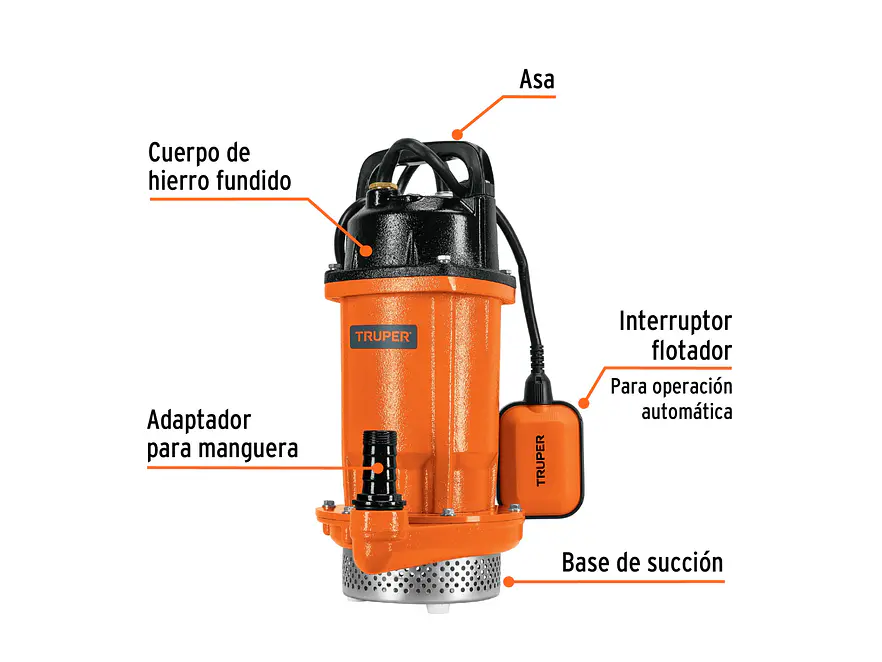 Bomba Sumergible para Agua Truper 100171, 1 HP - Foto 2 | aztools.co