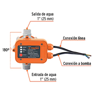 Control Automático de Presión Truper 102417, 180°