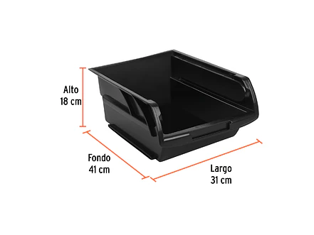 Gaveta apilable de plástico Truper 11201 41x31x18 cm  - Foto 3 | aztools.co