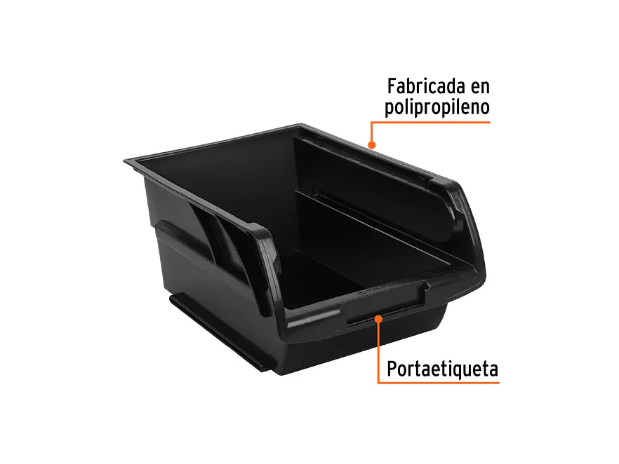 Gaveta apilable de plástico Truper 10891, 34 x 21 x 15 cm