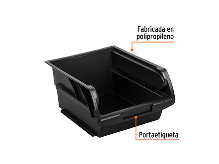  Gaveta apilable de plástico Truper 10890, 24.5 x 17 x 11 cm
