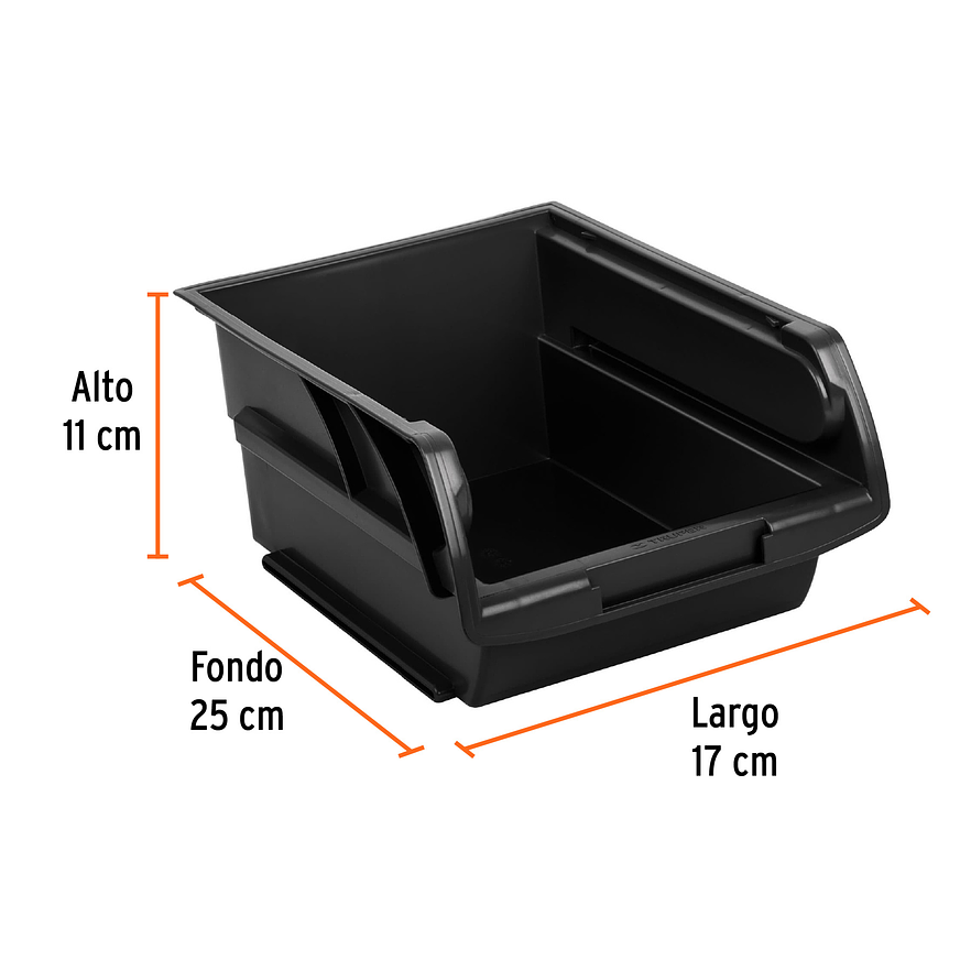  Gaveta apilable de plástico Truper 10890, 24.5 x 17 x 11 cm