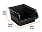  Gaveta apilable de plástico Truper 10890, 24.5 x 17 x 11 cm