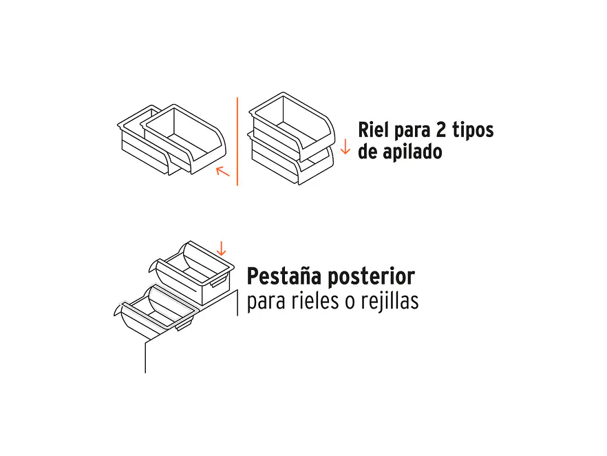 Gaveta Apilable de Plástico Truper 102436, #2.5 - Foto 4 | aztools.co