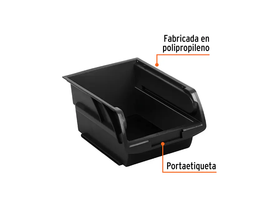 Gaveta apilable de plástico Truper 10889, 16.5 x 10.5 x 7.5 cm