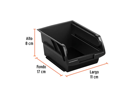 Gaveta apilable de plástico Truper 10889, 16.5 x 10.5 x 7.5 cm