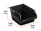 Gaveta apilable de plástico Truper 10889, 16.5 x 10.5 x 7.5 cm
