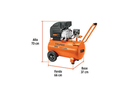 Kit Compresor Truper 16095, 50L Lubricado, 127V - Foto 3 | aztools.co