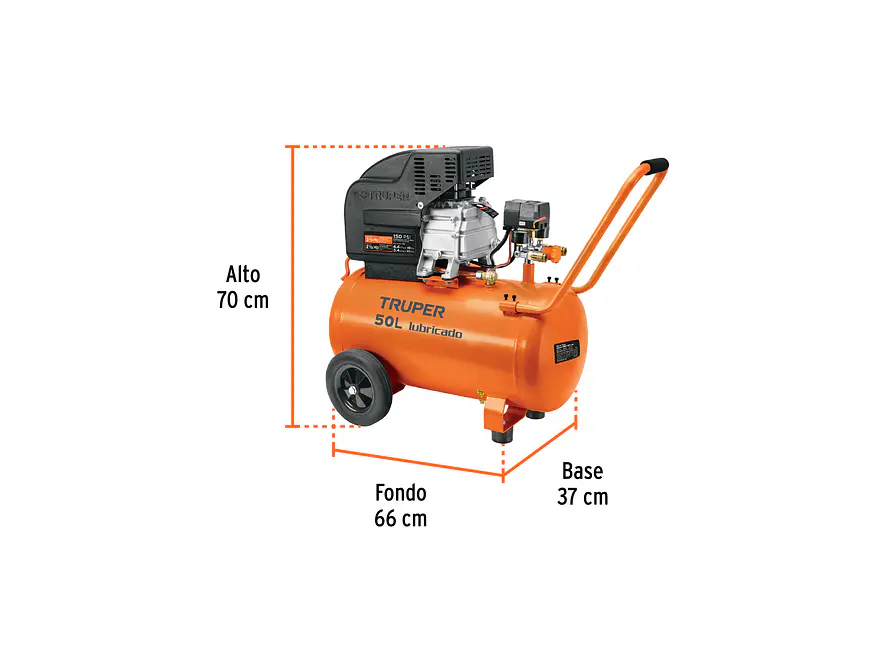 Kit Compresor Truper 16095, 50L Lubricado, 127V - Foto 3 | aztools.co