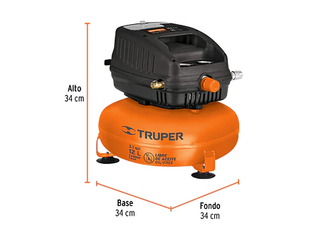 Compresor Libre de Aceite Truper 13824, 12L, 1HP, 127V - Foto 3 | aztools.co