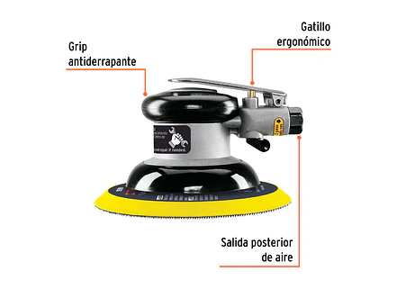 Lijadora orbital neumática industrial Truper 101895 6