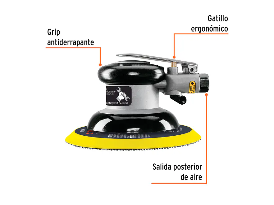 Lijadora orbital neumática industrial Truper 101895 6