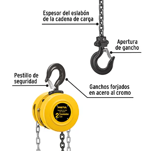 Diferencial de Cadena Pretul 27128, de 2 Toneladas