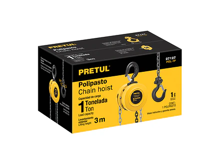 Diefrencial de cadena Pretul 27127, de 1 Tonelada - Foto 5 | aztools.co