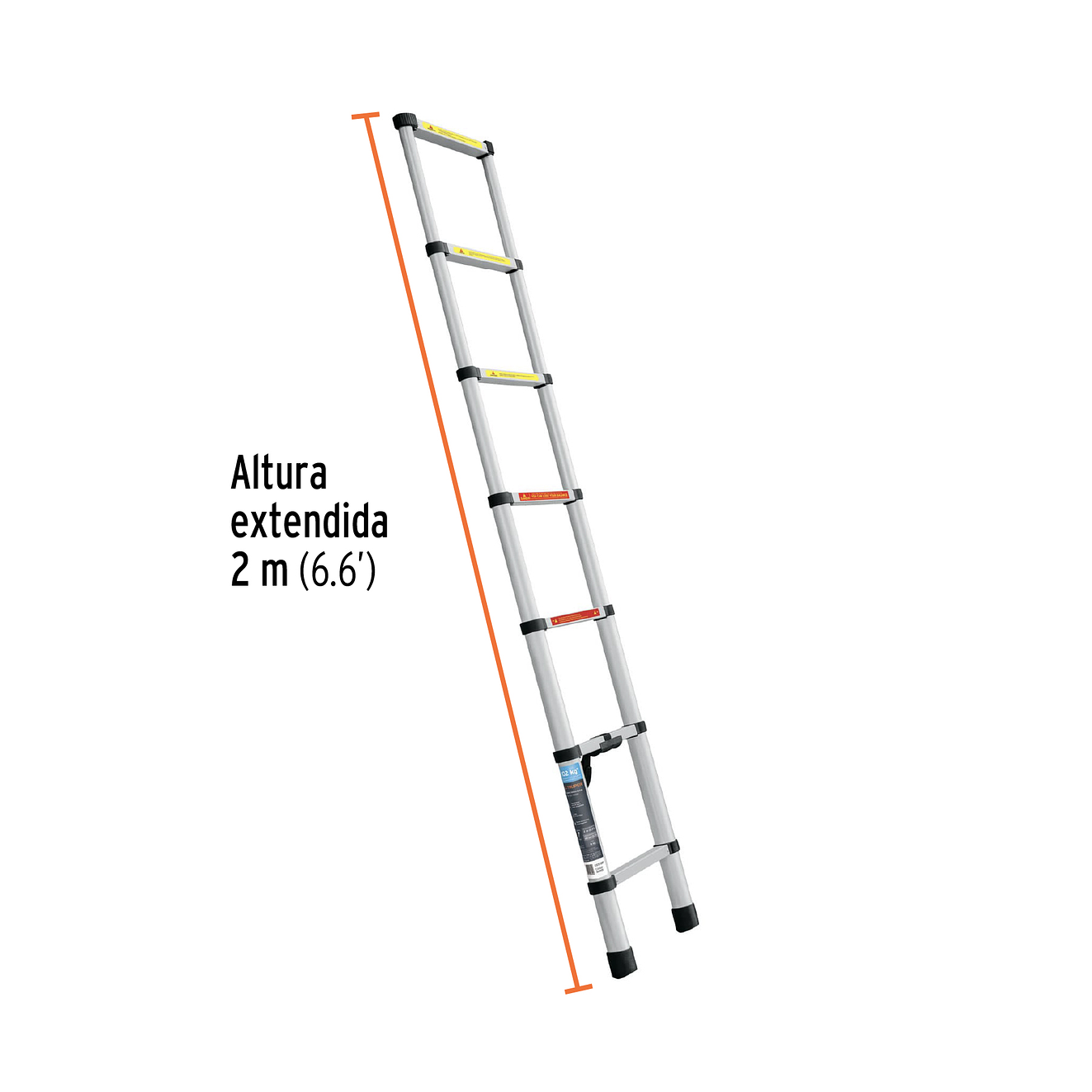 Escalera Telescópica Truper 101903, 7 Peldaños, Capacidad 100 kg 4