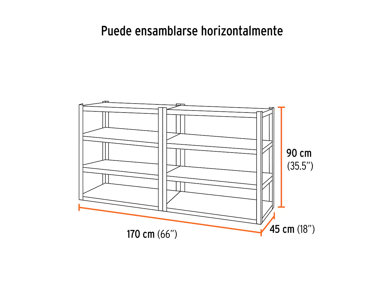 Estante Metálico Truper 58004, 8 Repisas, Capacidad 80 Kg - Foto 4 | aztools.co