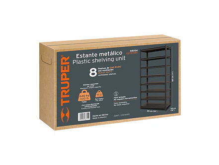 Estante Metálico Truper 58004, 8 Repisas, Capacidad 80 Kg - Foto 5 | aztools.co