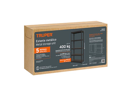 Estante Metálico Truper 58003, 5 Repisas, Capacidad 80 Kg - Foto 5 | aztools.co