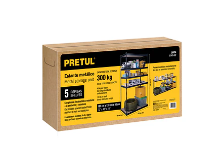 Estante metalico Pretul 29024, 5 Repisas, Capacidad 60 Kg - Foto 5 | aztools.co